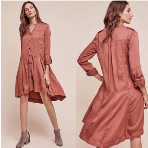 Anthropologie button down long sleeve dress - Picture 1 of 9